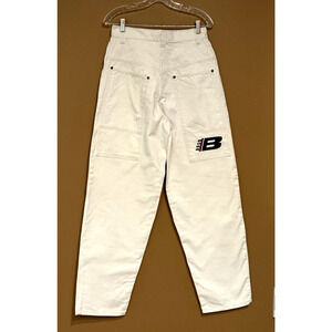 Vintage BOSS Jeans Mens White Baggy Wide Leg 30x32 JNCO Style Made in USA